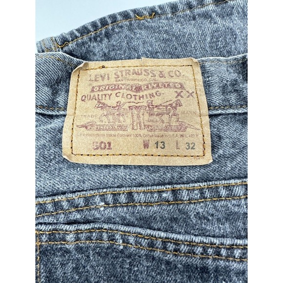 1980s USA Levi’s high‎ rise gray  Tapered Leg Jeans Fits 13x29 - Picture 6 of 8